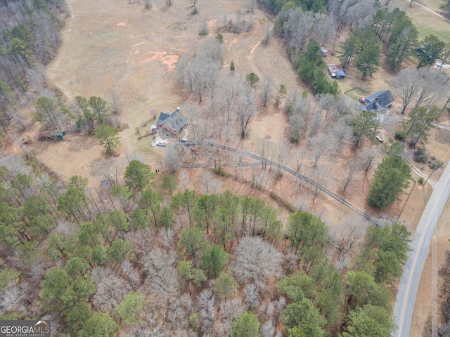 bird's eye view with a rural view