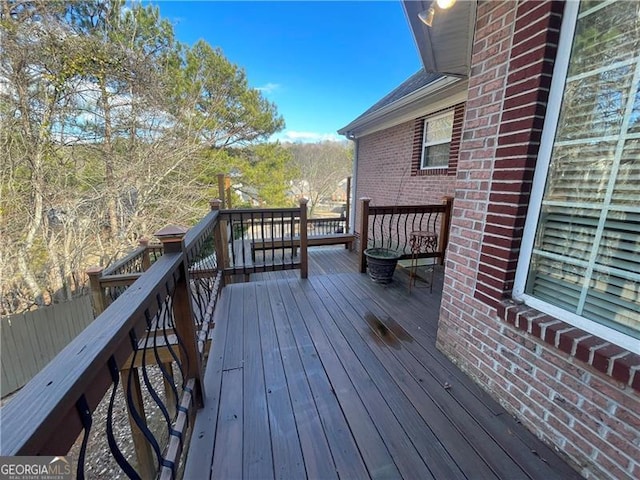 view of wooden deck