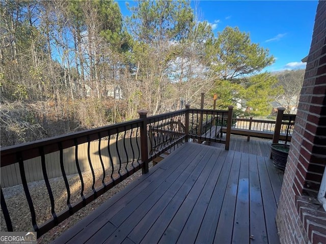 view of wooden deck