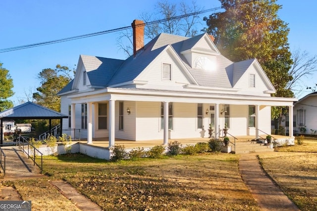 view of front facade featuring a porch