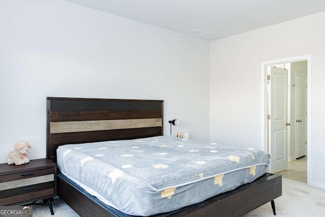 view of carpeted bedroom