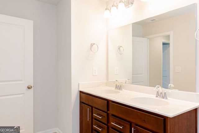 bathroom featuring vanity