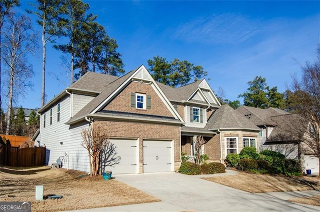 view of front facade featuring a garage