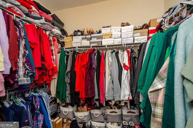 view of walk in closet