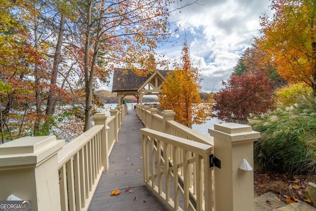 view of property's community with a gazebo