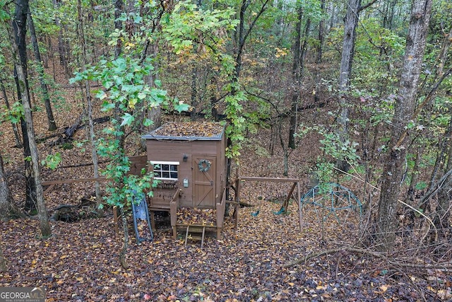 view of outdoor structure