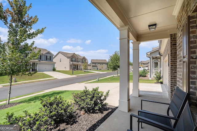 view of patio with covered porch