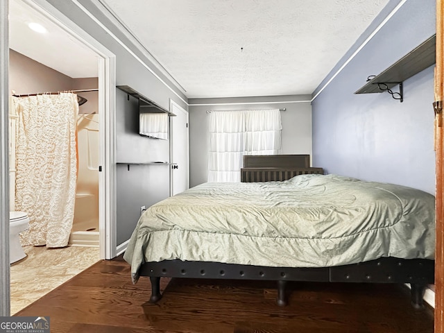 bedroom with a textured ceiling