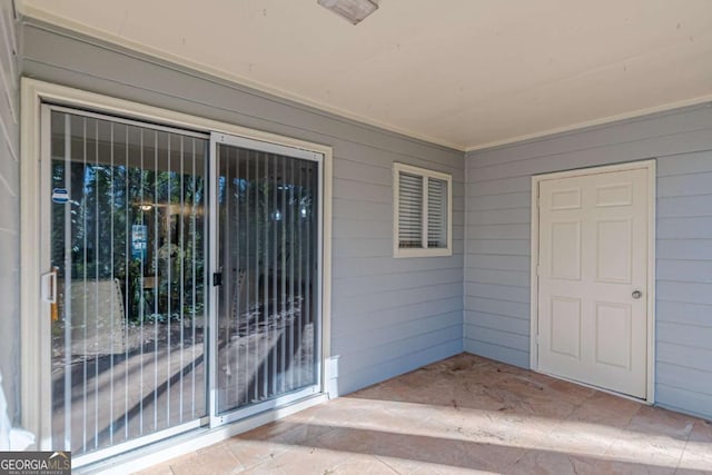 view of doorway to property