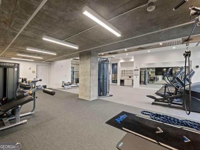 view of workout area