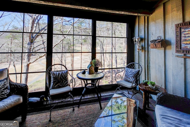 view of sunroom