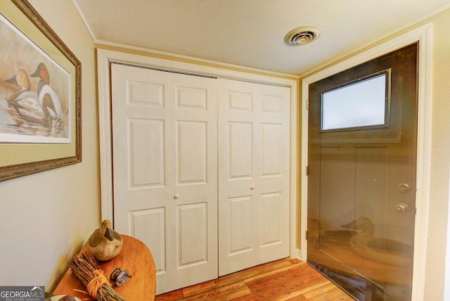 bathroom featuring hardwood / wood-style floors