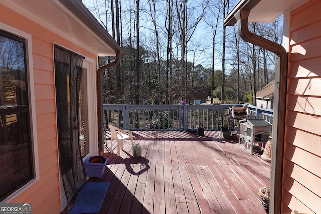 view of wooden deck