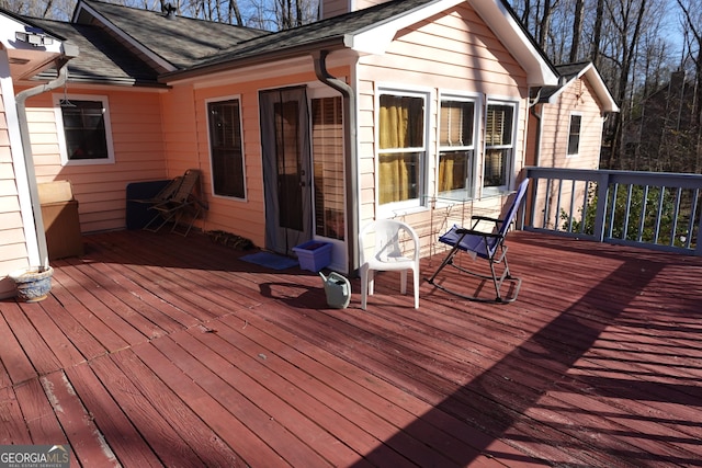 view of wooden terrace