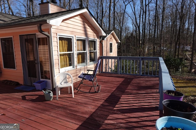 view of wooden terrace