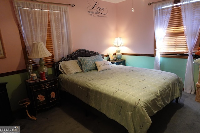 view of carpeted bedroom