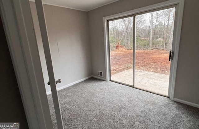 view of carpeted empty room