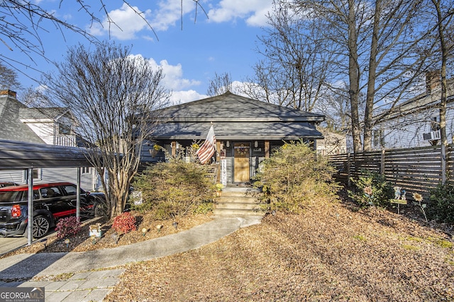 view of front of property