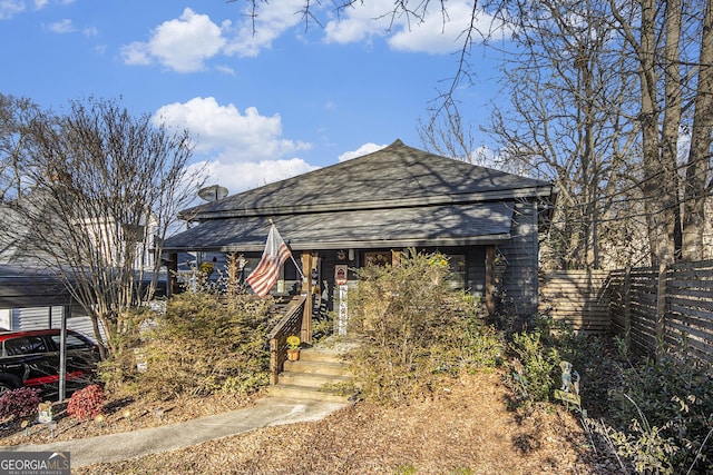 view of front of property