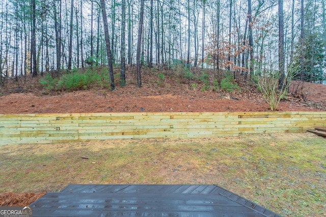 view of yard featuring a deck