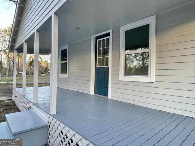 view of wooden deck