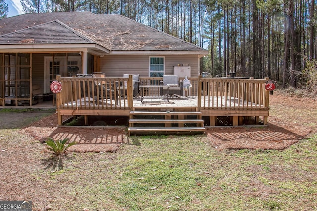 view of wooden deck