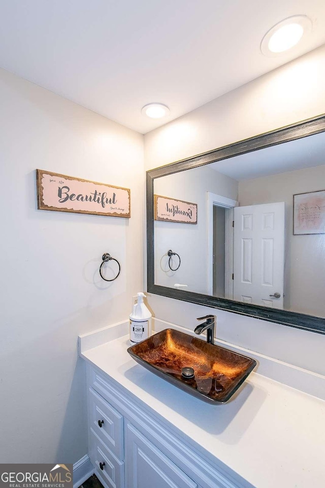 bathroom featuring vanity