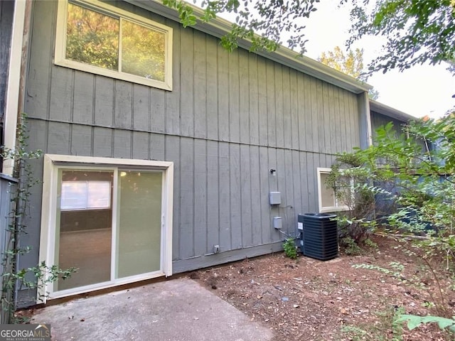 view of home's exterior featuring central AC