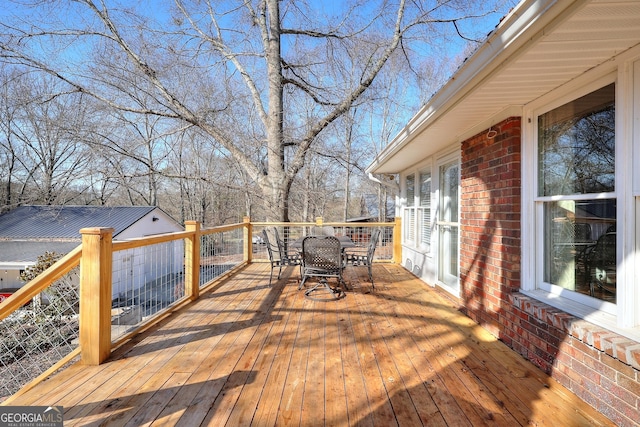 view of wooden deck