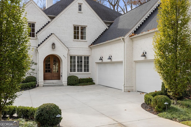 view of front of home featuring a garage