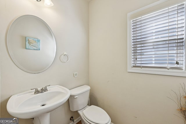 bathroom featuring sink and toilet