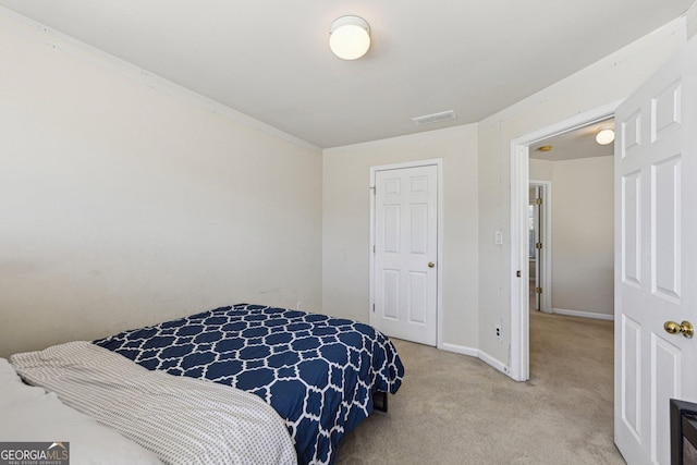 view of carpeted bedroom