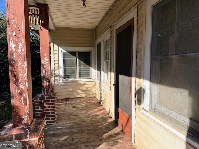 exterior space featuring covered porch