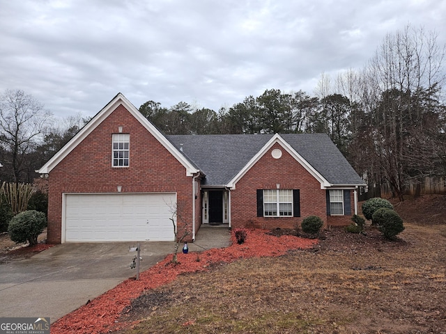 view of front of house featuring a garage