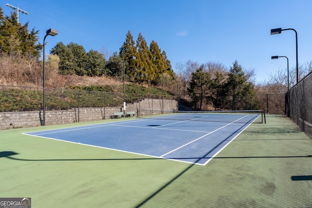 view of sport court