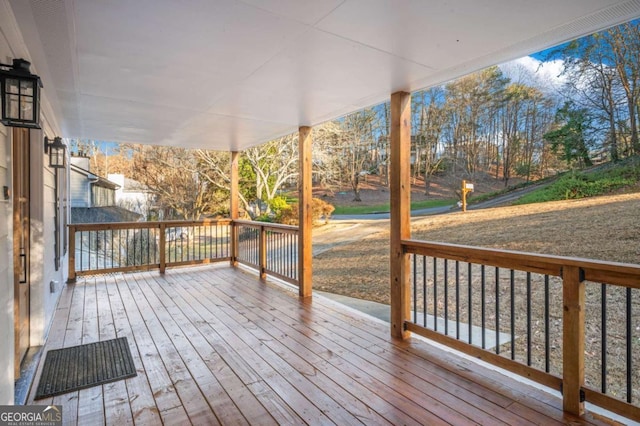 view of wooden terrace