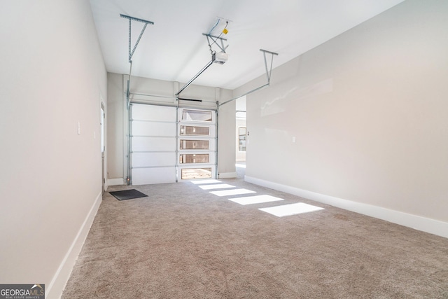 garage featuring baseboards and a garage door opener