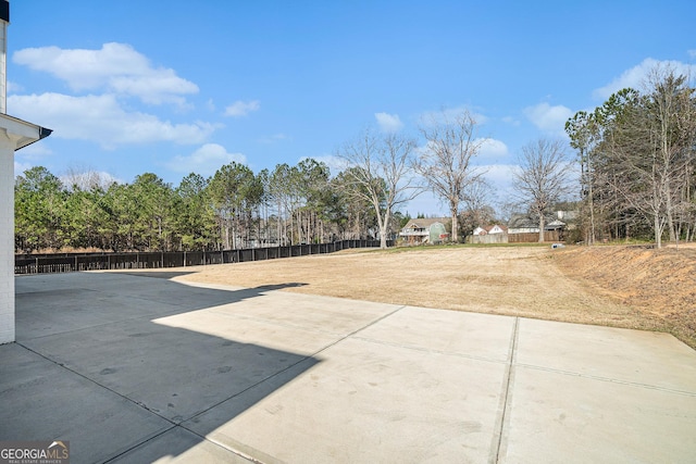 view of patio with fence