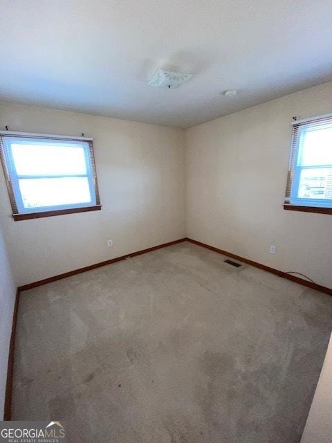 view of carpeted empty room