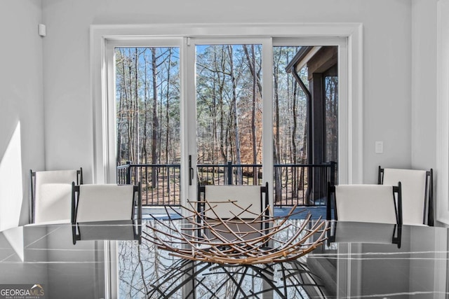 dining room with a healthy amount of sunlight