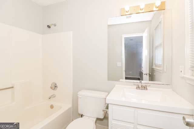 20 Oak Wood Ln, Covington, GA 30016 - full bathroom with washtub / shower combination, vanity, and toilet