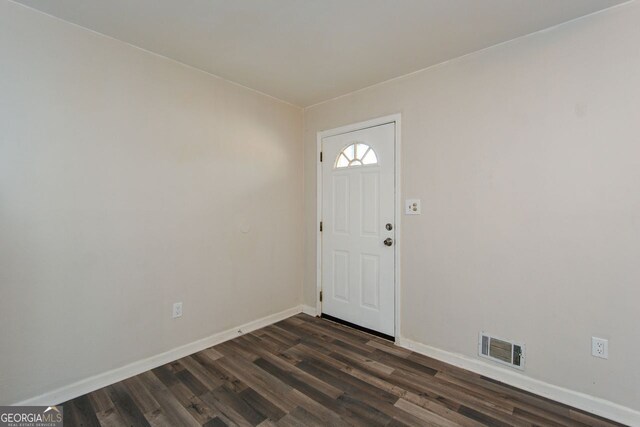 entryway featuring dark hardwood / wood-style floors