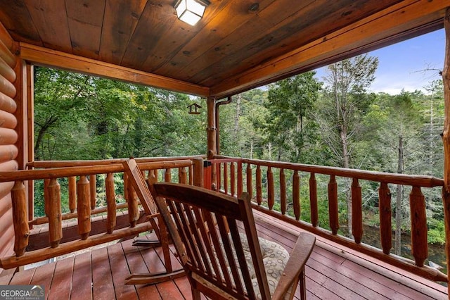 view of wooden terrace