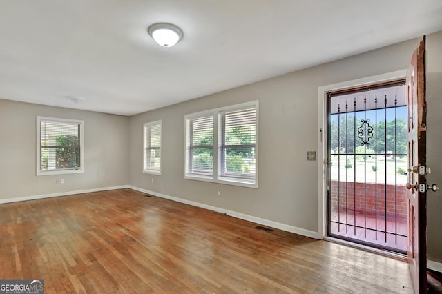 foyer featuring hardwood / wood-style flooring