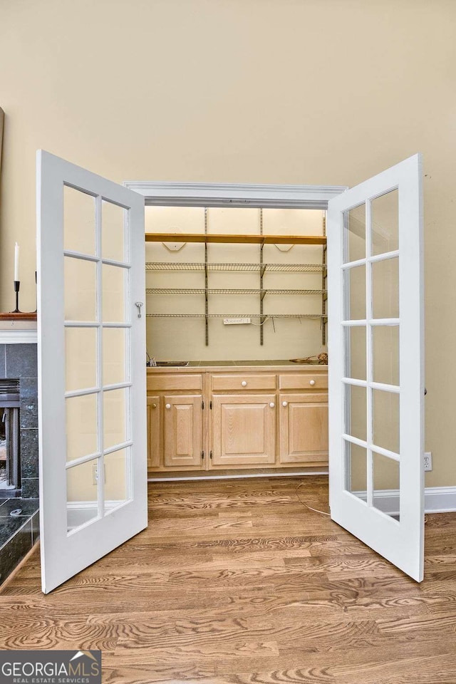 interior space featuring hardwood / wood-style floors