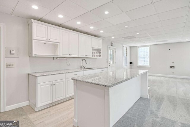 bathroom with vanity and tile patterned flooring