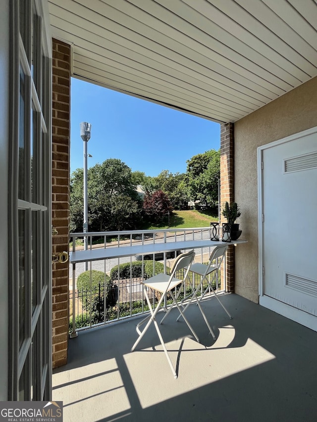 balcony with visible vents