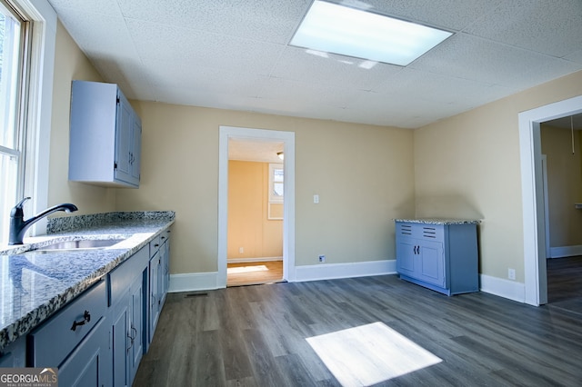 kitchen featuring dark hardwood / wood-style floors and sink