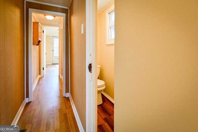 hallway featuring wood-type flooring