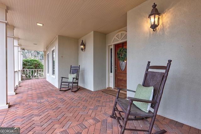 view of patio / terrace featuring covered porch